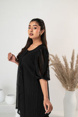 BLACK CRUSHED NOIR TOP — 2-Piece Set